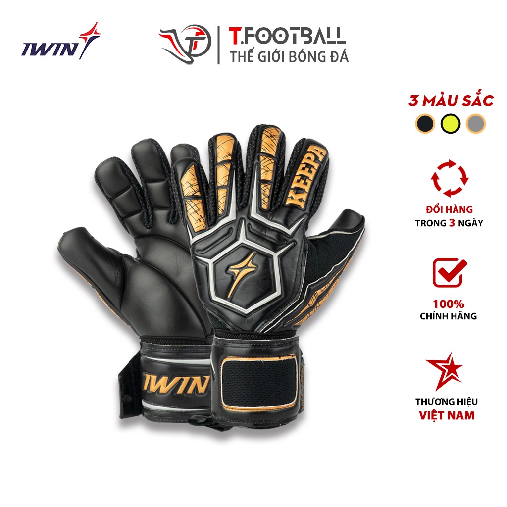 Găng Tay Thủ Môn IWIN Keepa Pro GK02 Xương Trợ Lực Có Thể Tháo Lắp