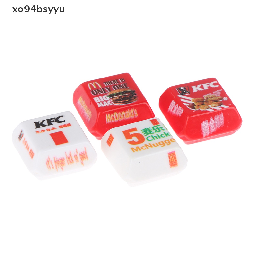 Set 5 Hộp Bánh Burger Mini xo94bsyyu Tỉ Lệ 1 / 12 Trang Trí Nhà Búp Bê