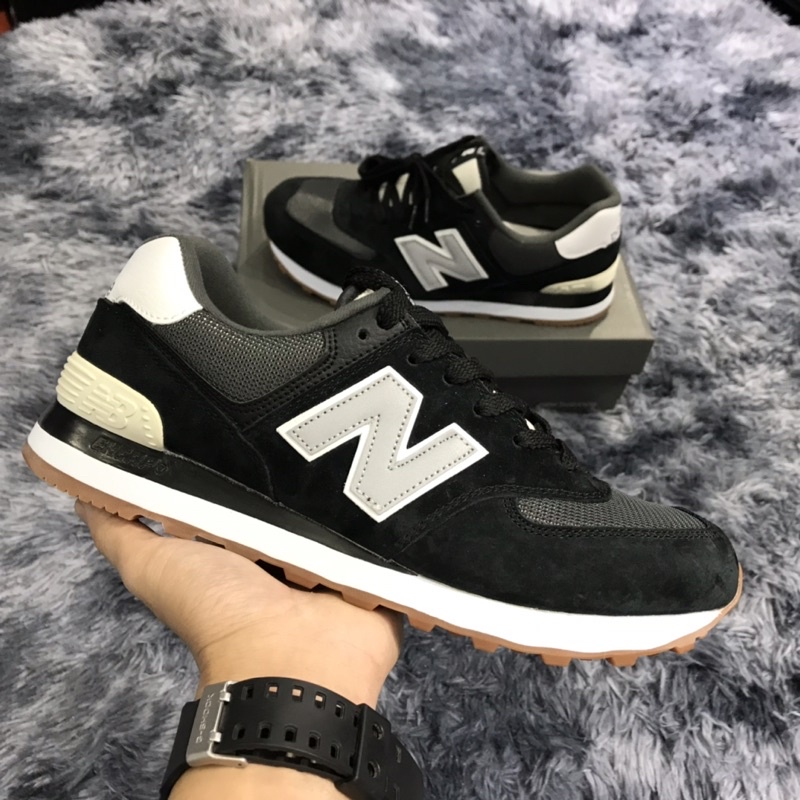 Giày Sneaker nam nữ Newbalance 574 đen trắng Giày thể thao