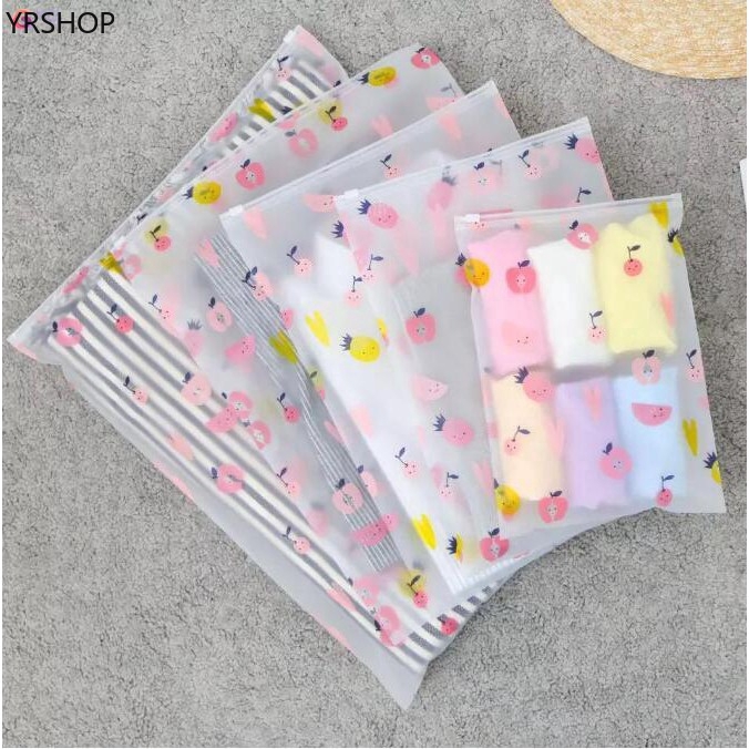 Túi dây kéo trong suốt đựng trái cây/ đồ dùng