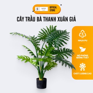 Cây trầu bà thanh xuân giả decor bằng nhựa, thân mềm - 120cm - Jassi Decor