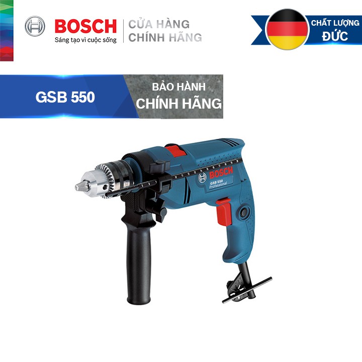 [CHÍNH HÃNG] Máy Khoan Động Lực Bosch GSB 550, Giá Đại Lý, Bảo Hành Tại Các TTBH Toàn Quốc