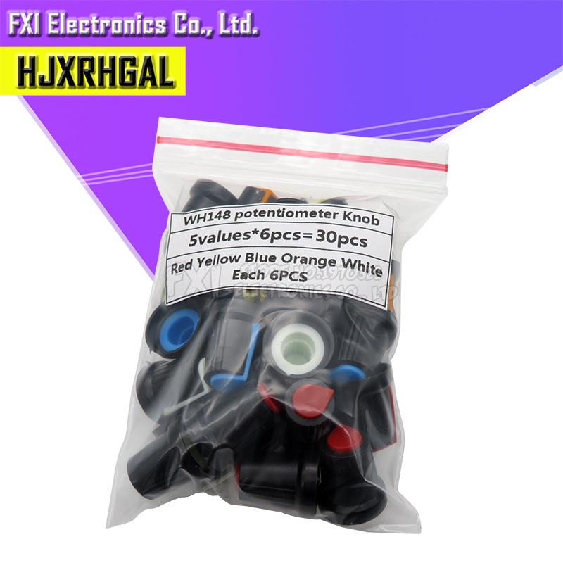 Set 30 Nút Vặn Chiết Áp 15X17mm 6mm WH148 B10K Chuyên Dụng