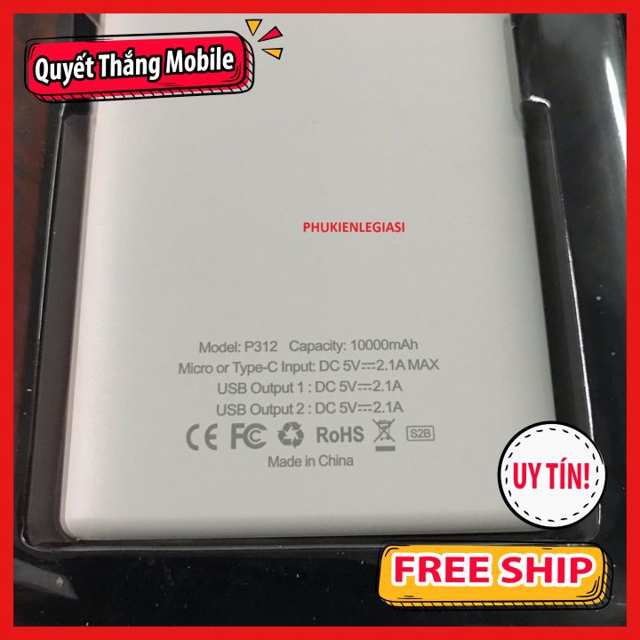 Pin Sạc Dự Phòng 10000MAH SYC P312 - Bảo Hành 12 Tháng - Lỗi 1 Đổi 1 | WebRaoVat - webraovat.net.vn