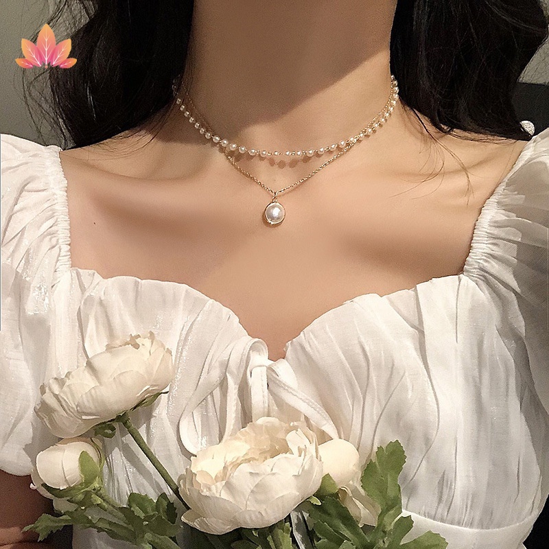 Vòng cổ Ngọc Trai Phong Cách Baroque Cổ Điển Dành Cho Nữ CRD JP5