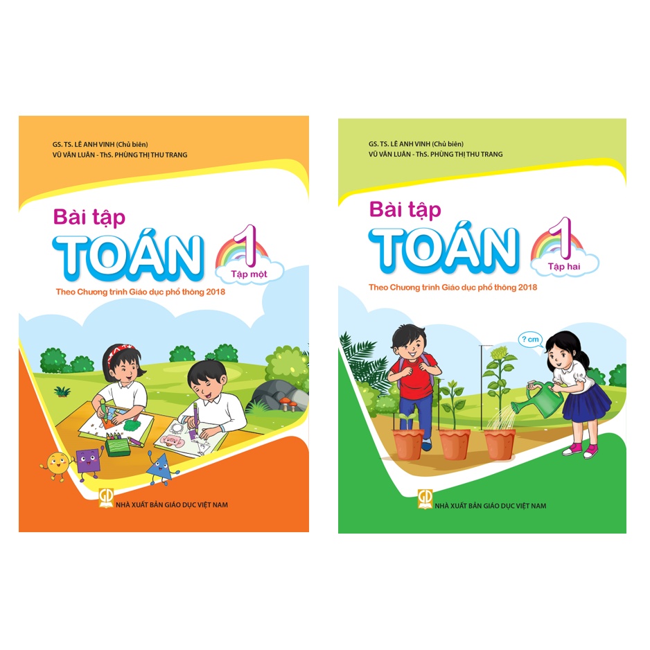 Sách - Combo Bài tập toán lớp 1 (tập 1+tập 2) - theo chương trình giáo dục phổ thông 2018