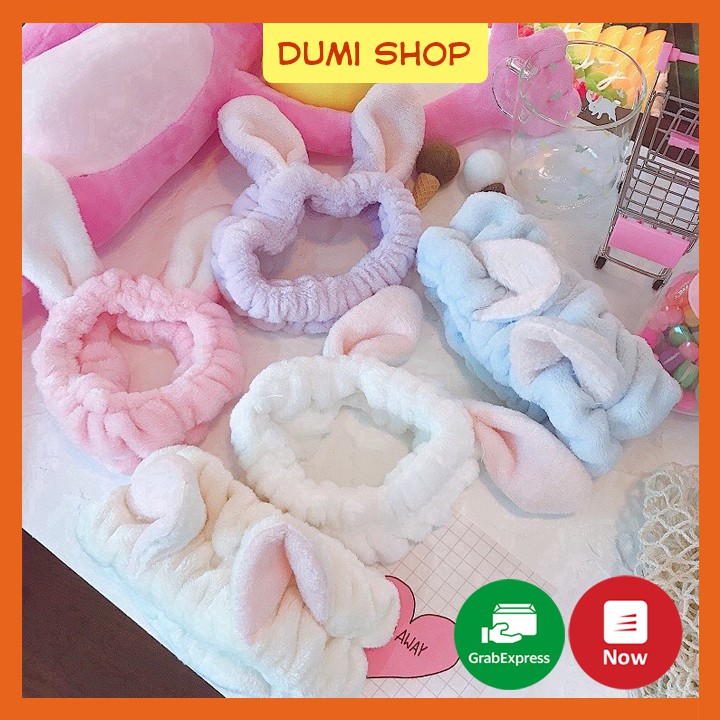 Băng Đô Rửa Mặt, Trang Điểm Hình Tai Thỏ Dễ Thương Băng Đô Tu Ban Tai Thỏ Cho Bé - Dumi Shop