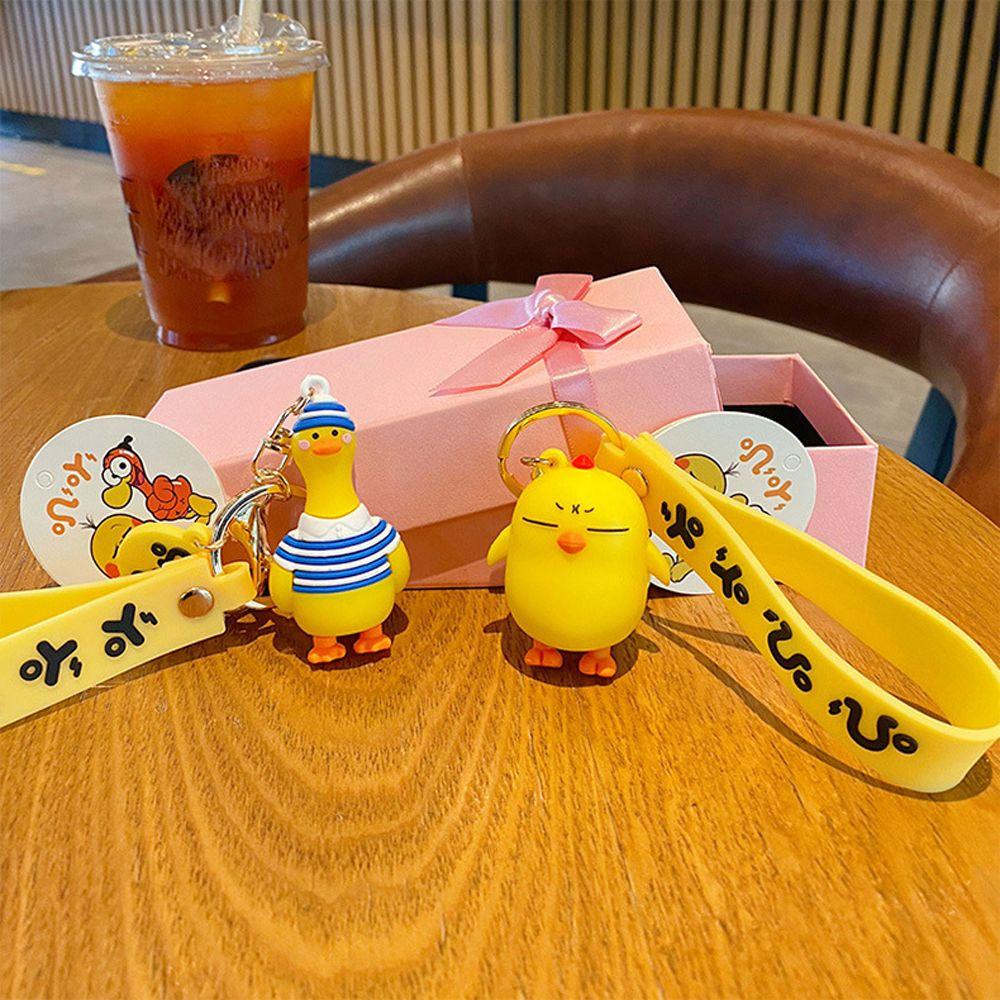 Móc Khóa Hình Gà Con Hoạt Hình Đáng Yêu