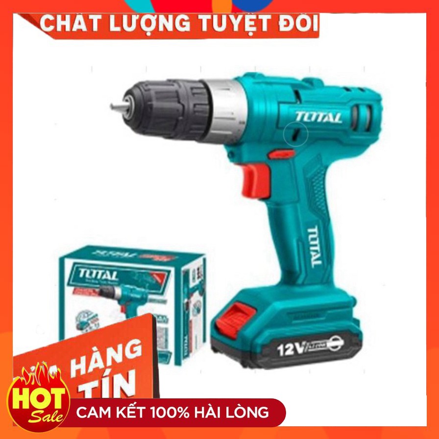 [chính hãng] MÁY KHOAN VẶN VÍT DÙNG PIN LI-ON TOTAL 12V nguyên zin nhé các bác [cam kết chất lượng]