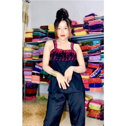 Đồ Bộ Thun Lạnh Nhún Ren ẢNH THẬT Size 4(60-65kg) | BigBuy360 - bigbuy360.vn