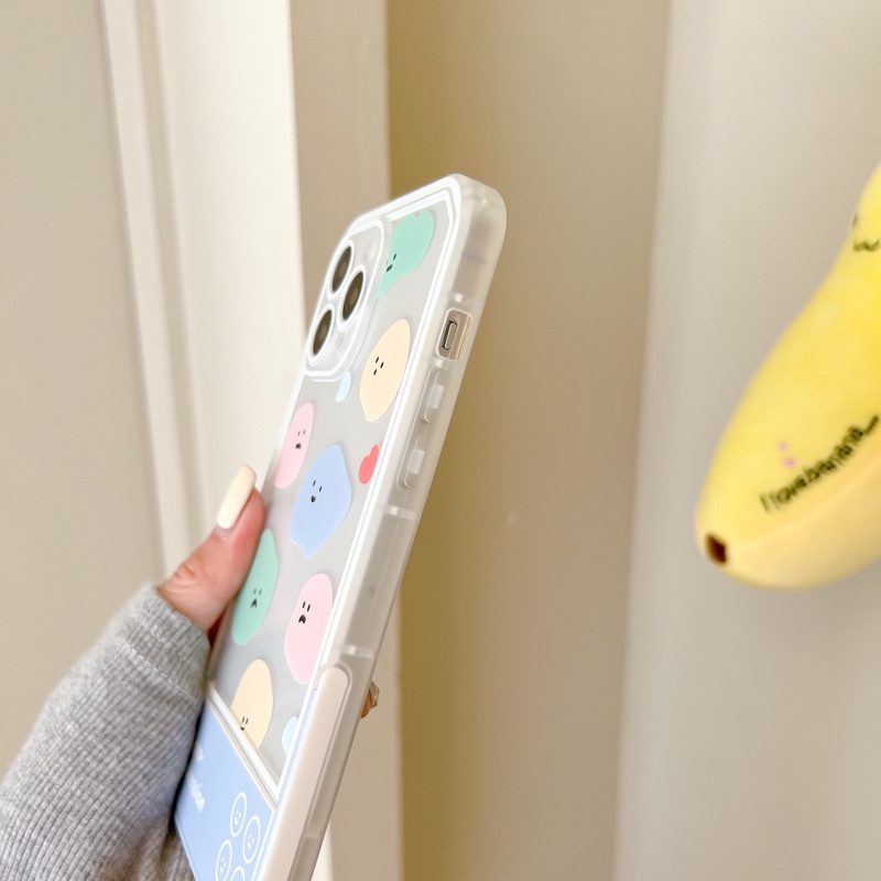 Ốp Điện Thoại In Hoạt Hình Kèm Giá Đỡ Cho iphone 14 / 13Pro 12 / xs / 6 / 7 / 8PLUS