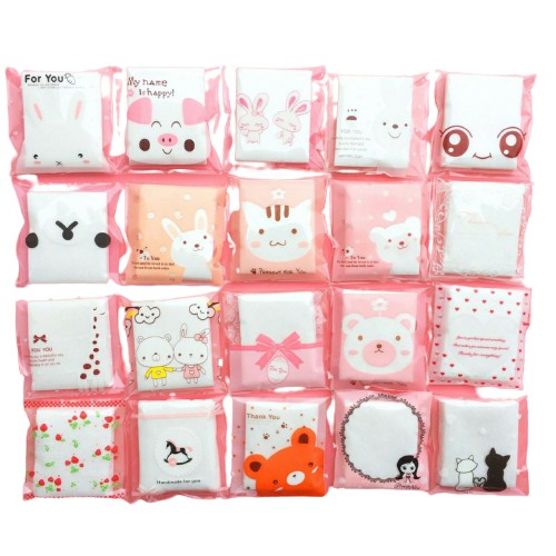 Bông Tẩy Trang 1 lớp Bịch 25 Miếng - Trang Trí Hoạt Hình Dễ Thương - KSMN