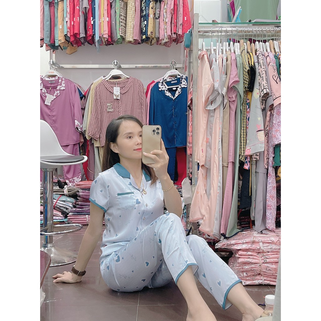 Đồ bộ nữ hãng Sunfly - Bộ mặc nhà quần dài áo cộc ST8672 (Nhiều màu kèm ảnh thật) | BigBuy360 - bigbuy360.vn