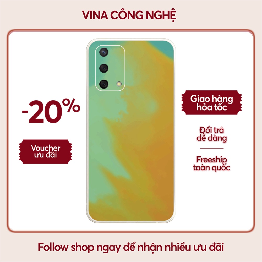 Ốp lưng OPPO A1K/A3S/A5 2020/A15S/...dẻo cạnh vuông bảo vệ camera hình Water Colour