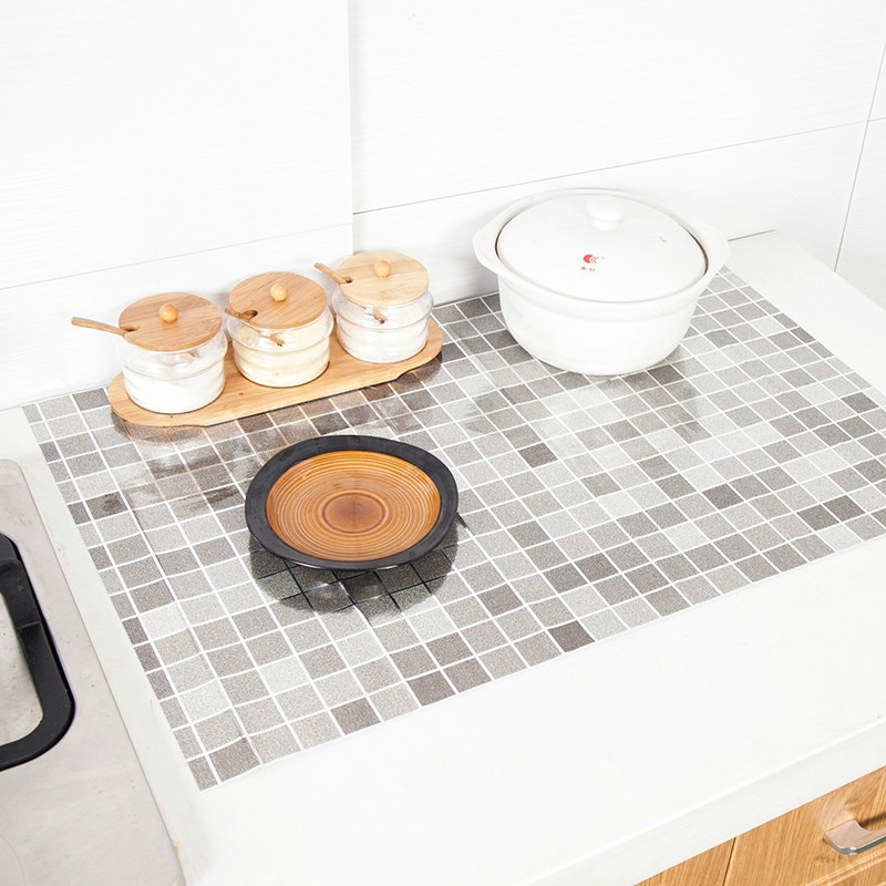 Giấy Dán Tường Lá Nhôm Tự Dính Chống Dầu Chống Cháy Kháng Nước 45x70cm Trang Trí Nhà Bếp / Phòng Tắm