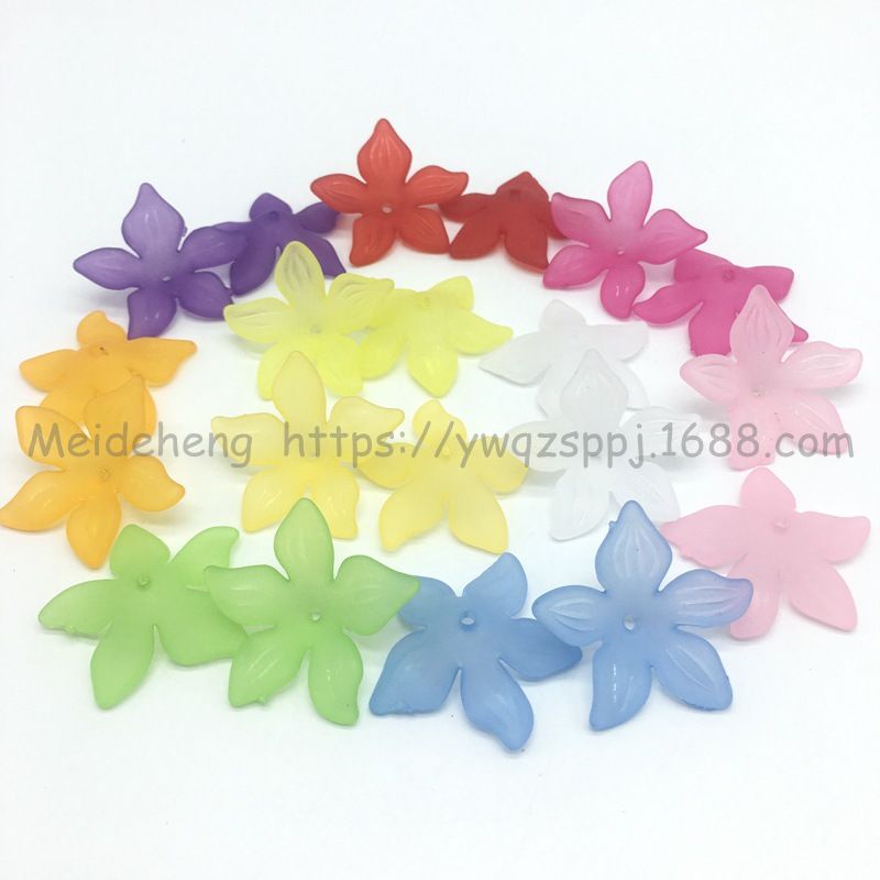 (50g)Hoa nhựa mộc lan cánh mờ 29mm, nguyên liệu làm trâm, trang sức cổ trang, nguyên liệu diy, Sỉ phụ kiện Khánh Huyền
