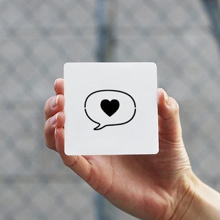 Khuôn decal hình tin nhắn trái tim