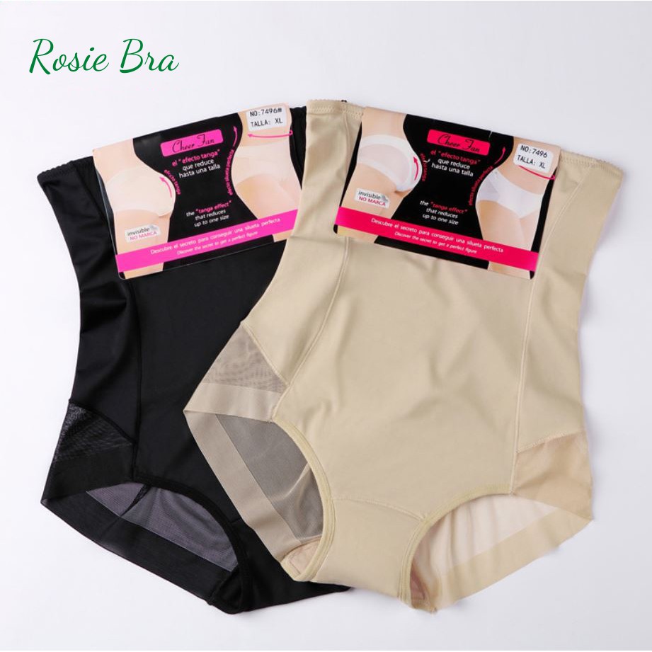 Quần Lót Thun Lụa Cạp Cao Gen Bụng Nâng Mông Giấu Viền P363