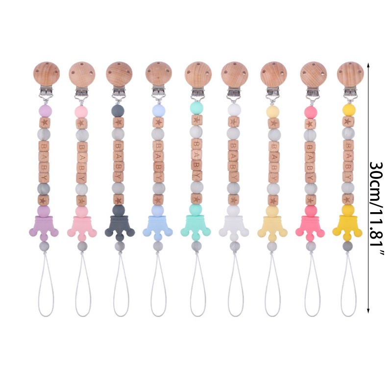 Kẹp Núm Vú Giả Bằng Silicon Hình Vương Miện Dễ Thương Cho Bé Sơ Sinh Mọc Răng