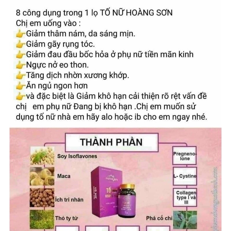 Tố Nữ Hoàng Sơn Viên Uống Cân Bằng Nội Tiết Tố - Chính Hãng | BigBuy360 - bigbuy360.vn