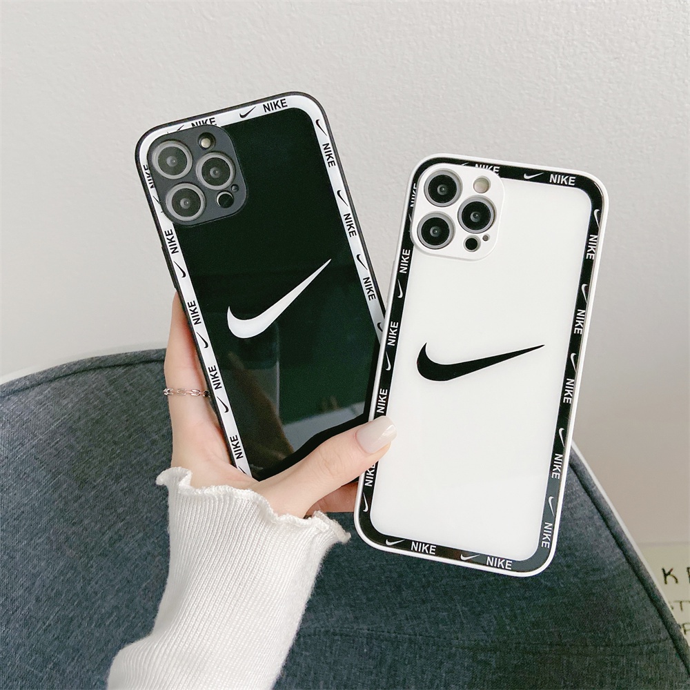 Ốp điện thoại mặt kính với móc bảo vệ camera thích hợp cho IPhone 12 11 Pro Max XS Max XR X 8 7 Plus