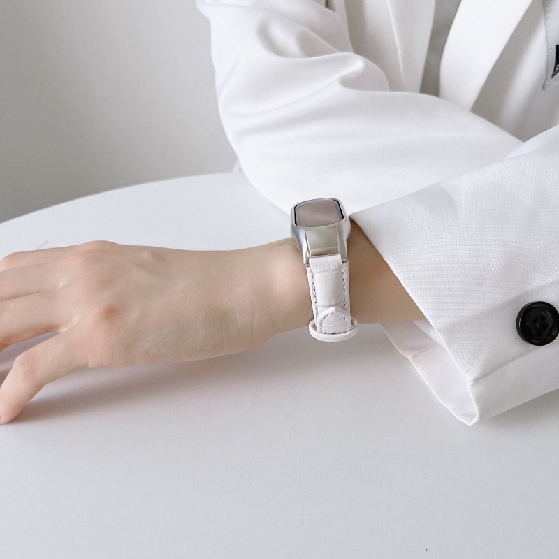Dây Đeo Bằng Da Cho Đồng Hồ Thông Minh Mi Band 7 6 / 5 / 4 / 3