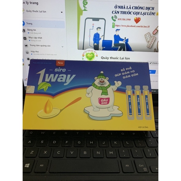 Siro 1 way  bổ phế giảm ho, long đờm