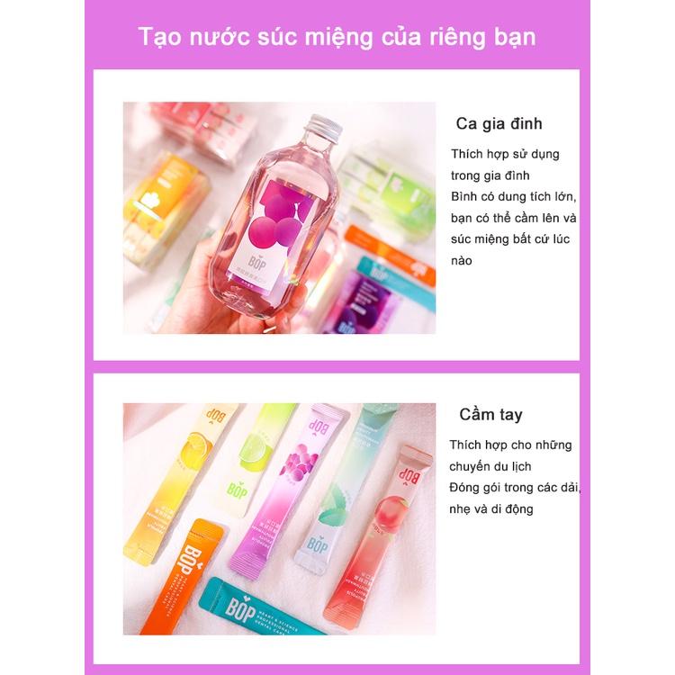Bop Hộp 20 Gói Nước Súc Răng Miệng Hương Trái Cây Nhỏ Gọn Cho Nam Nữ