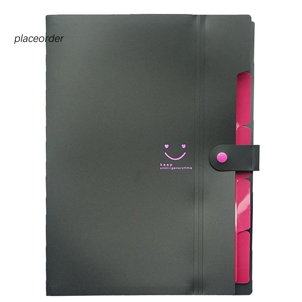 Office Plastic Folders Multi Pocket Organizer A4 File Expansion Document Folder