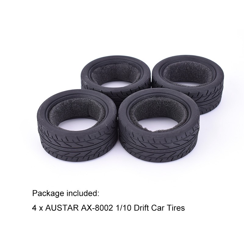 Bộ 4 Bánh Xe Cao Su AUSTAR AX-8002 26mm Cho Xe Điều Khiển 1/10 TAMIYA HPI HSP