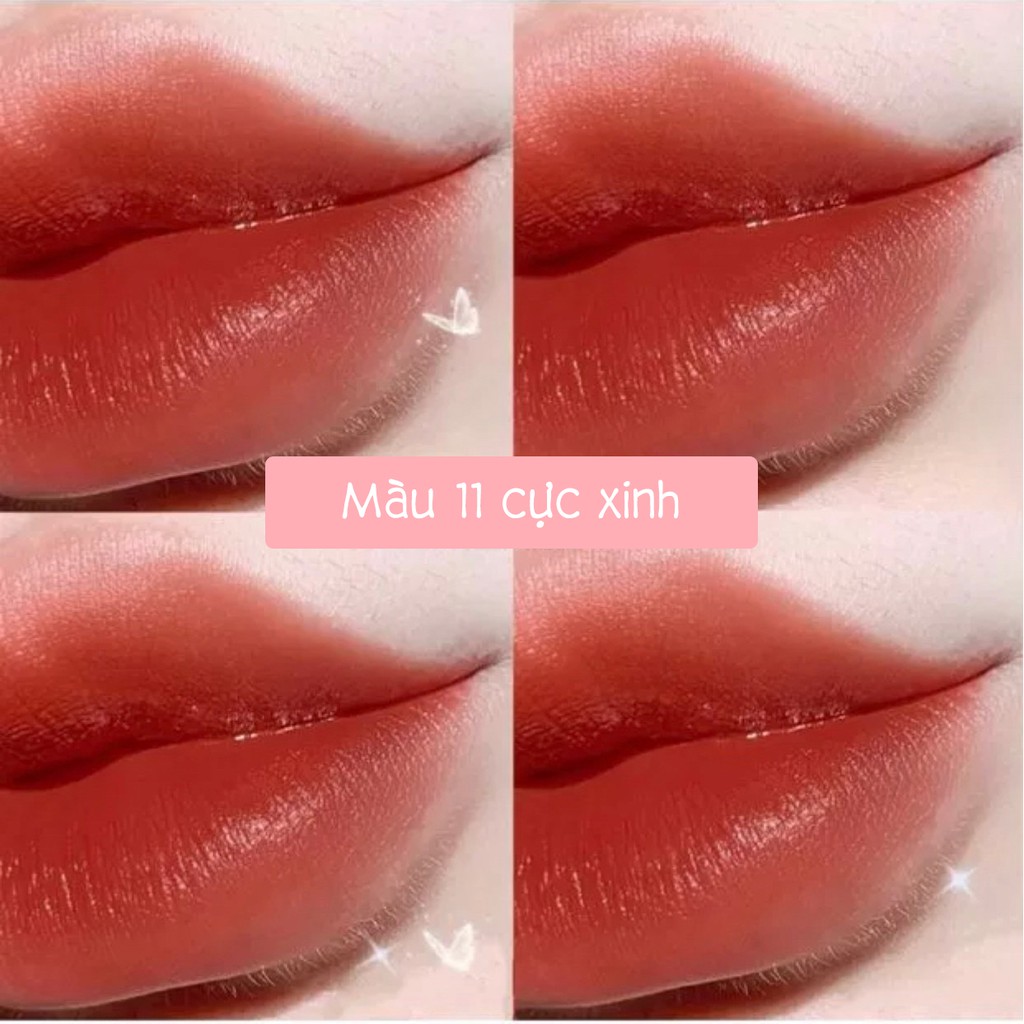 Son Kem Mousse Lip Gloss hình Gấu Siêu Cute Lên Màu Đẹp Lâu Trôi - Son Nội Địa Trung Được Ưa Chuộng