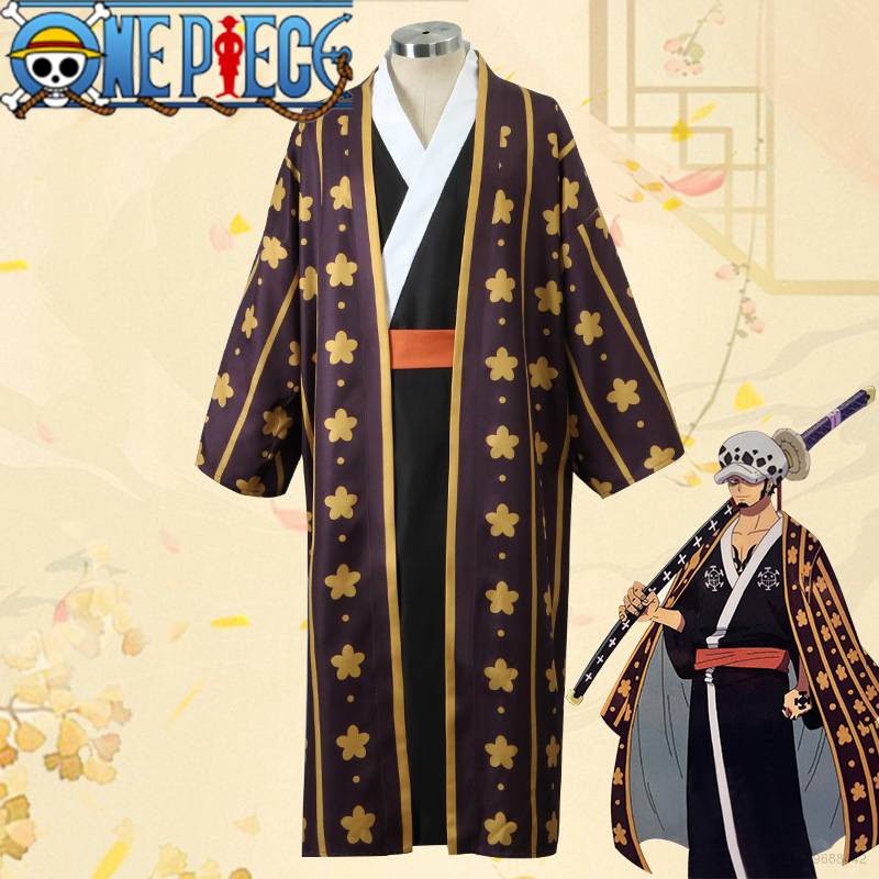 Áo Khoác Kimono Tay Dài Hóa Trang Nhân Vật Trafalgar Law Trong Phim Hoạt Hình ONE PIECE