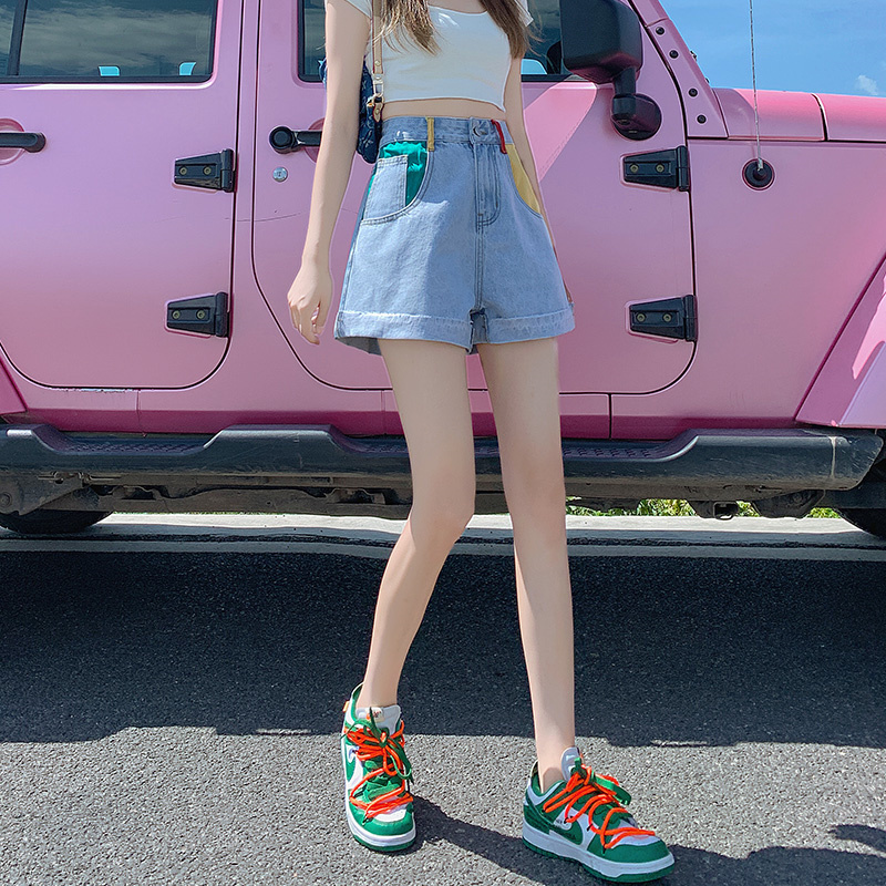 Quần Short Jeans Lưng Cao Phong Cách Retro Cho Nữ Size Xs S M L Xl 2xl | BigBuy360 - bigbuy360.vn