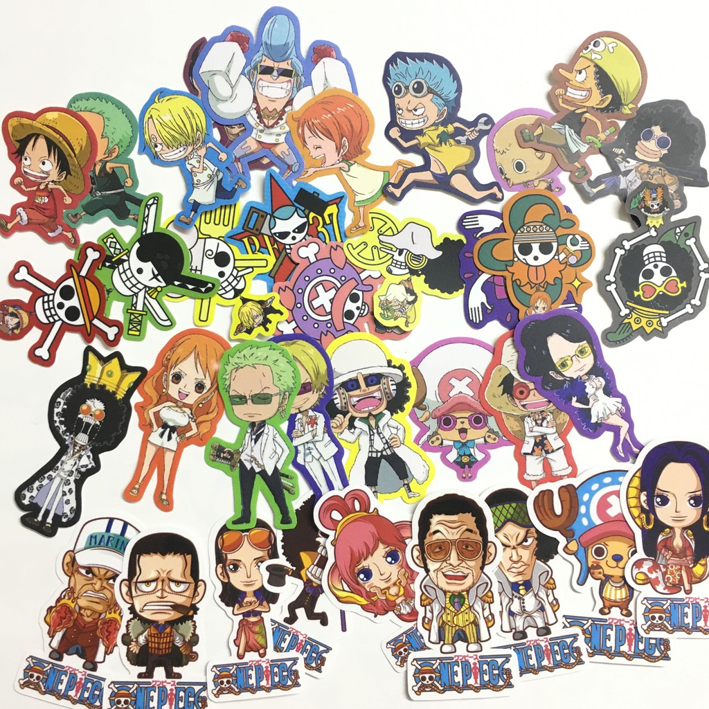 Sticker full Onepiece set hơn 200 hình dán trang trí planer, scrapbook,.. size nhỏ 3-5cm