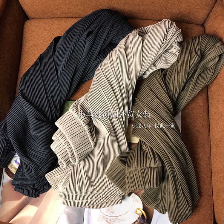 Quần Lụa Ống Rộng Xếp Li Cho Nữ