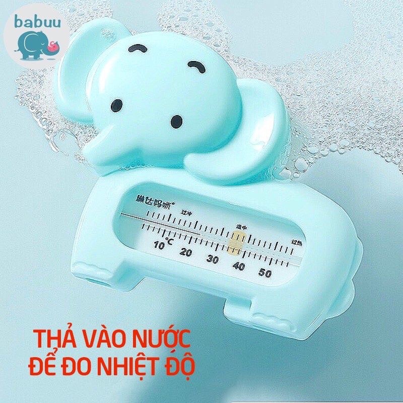 Nhiệt kế đo nước tắm Babuu Nhật Bản hình chú voi cho bé