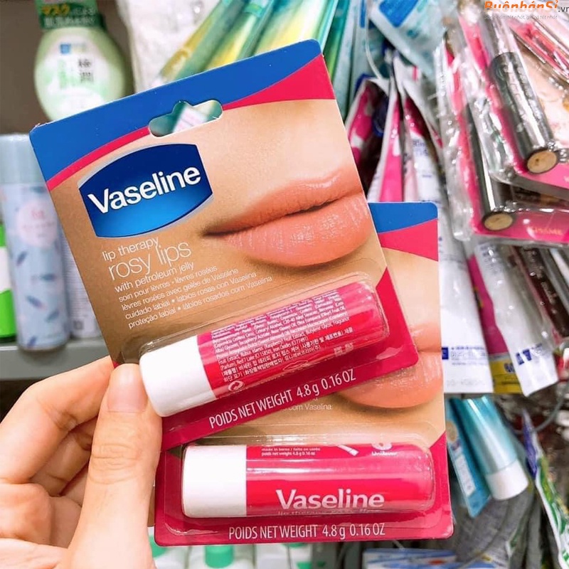 Son thỏi dưỡng môi mềm mại, chống nứt nẻ không màu, có màu Vaseline Lip Therapy 4.8g