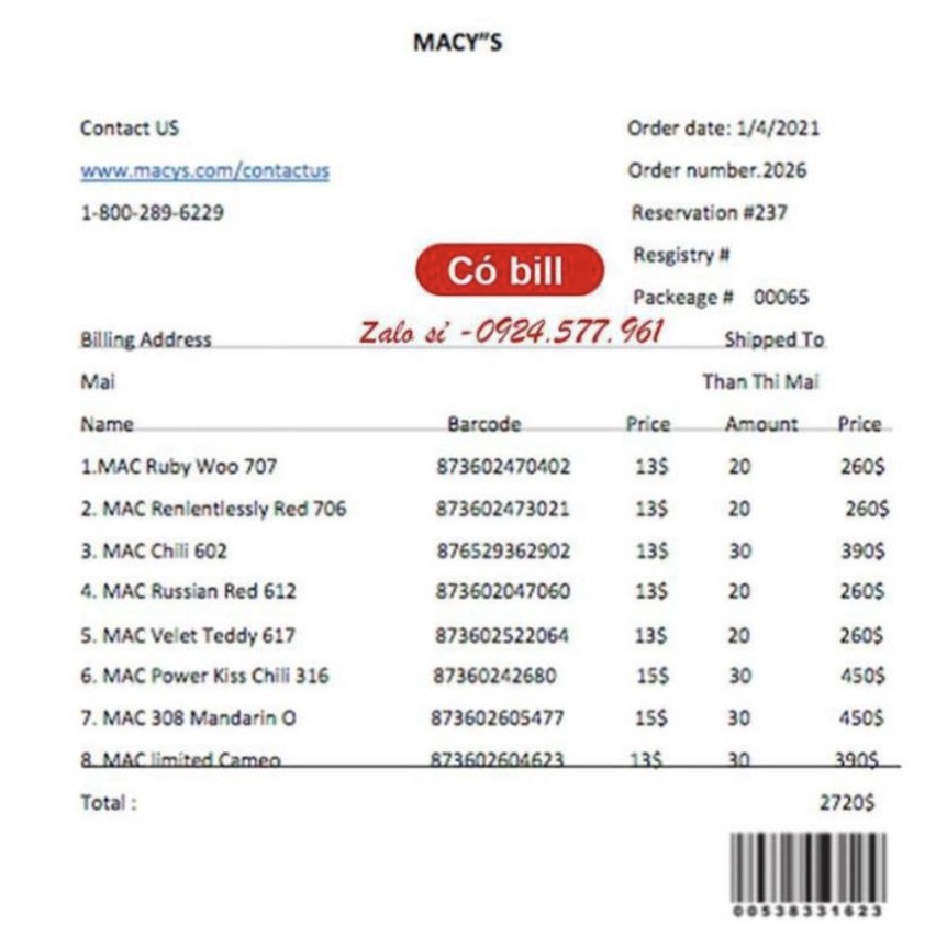 Tổng hợp Son Mac chính hãng powder kiss liquid siêu hot, son kem Mac lì lâu trôi có bill