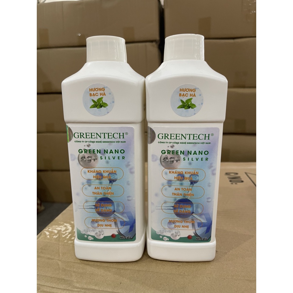 Can 1 lit - Dung dịch nano bạc khử khuẩn Greentech dùng cho máy phun khói