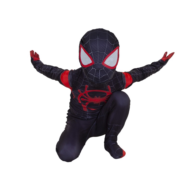 Kids Costume Spider-Man Into The Spider-Verse Miles Morales Cosplay Costume Zentai Suit Halloween Costume For Kids