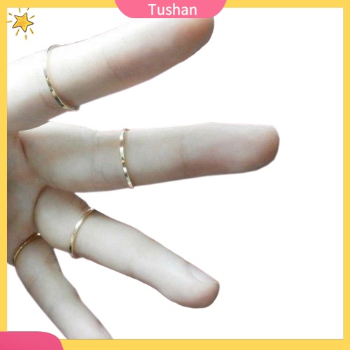 Bộ 5 nhẫn midi hợp kim kiểu dáng thời trang