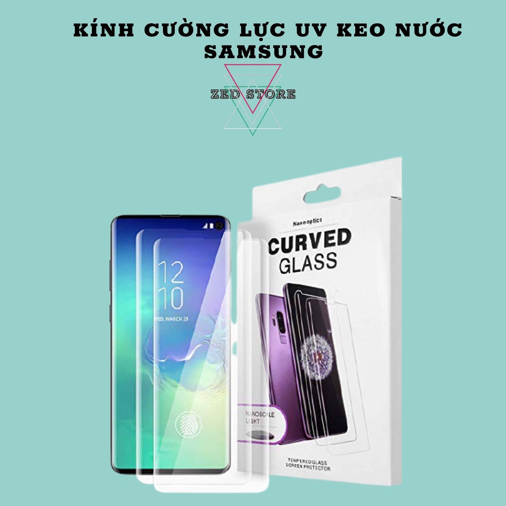 KÍNH CƯỜNG LỰC UV KEO NƯỚC CÁC DÒNG MÁY SAMSUNG NOTE8,9,10-s8,9,10,10+