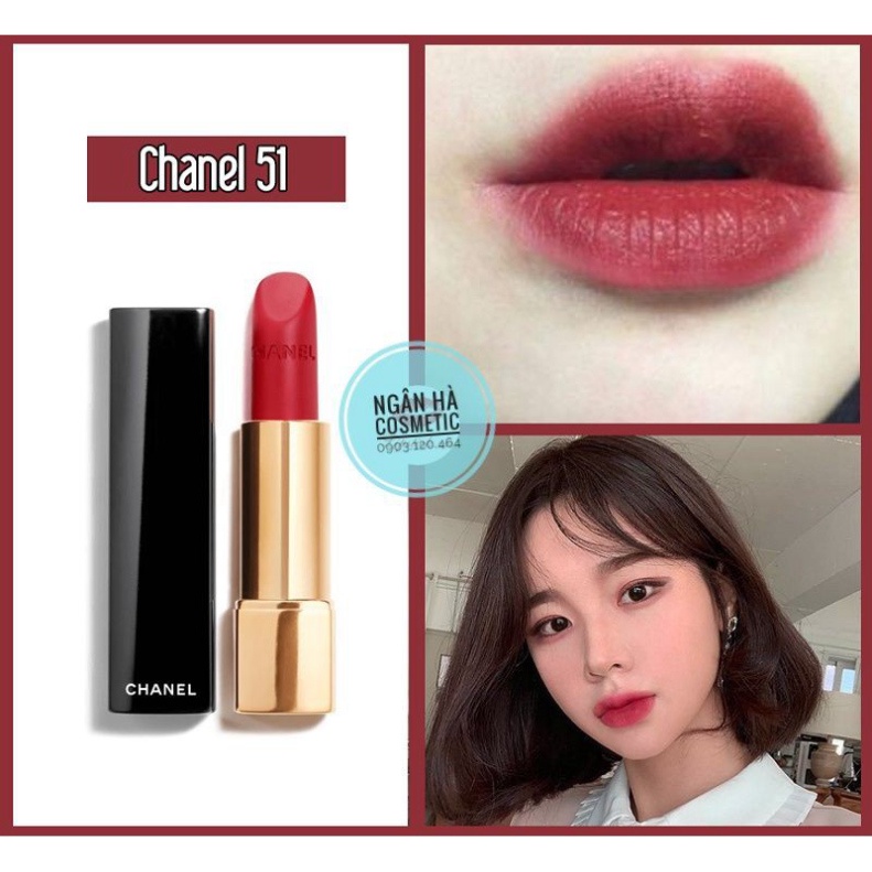(chính hãng fullsize) Son Chanel màu 51 đỏ hồng cherry | BigBuy360 - bigbuy360.vn