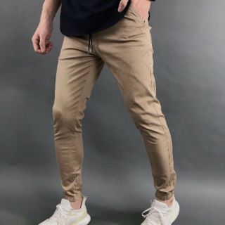 Quần jogger kaki nam màu nâu 001