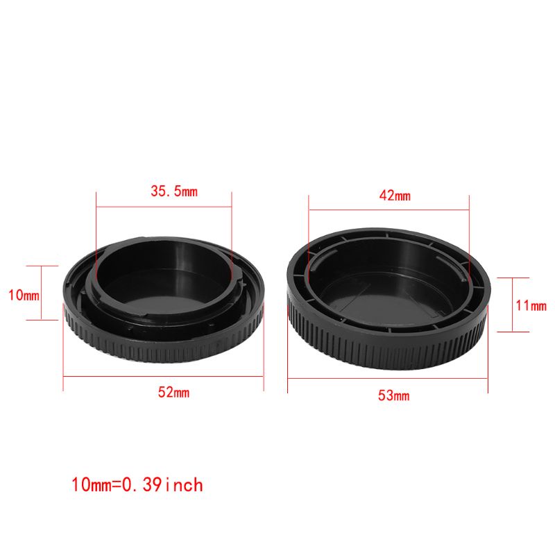 ✿ Đen Nắp Đậy Ống Kính Máy Ảnh Olympus Cho Panasonic Micro 4 /