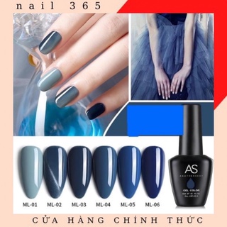 Sơn gel AS cao cấp tone xanh ML ( chai đen )