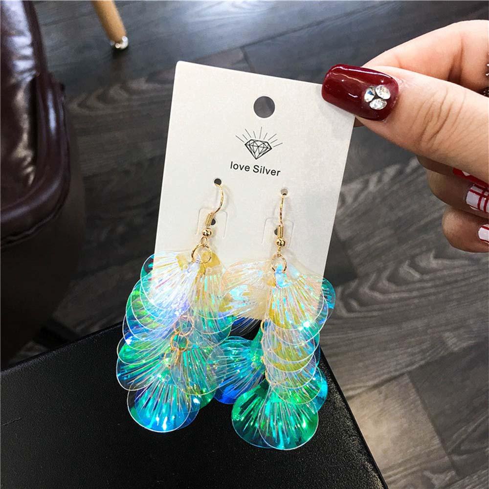 JARRED Bông Tai Hình Đuôi Cá Bằng Kim Loại Nhiều Màu Phong Cách Hàn Quốc Cho Nữ