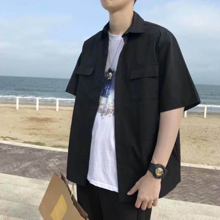 Áo Khoác Thời Trang ,Áo Sơ Mi 2 Túi Cổ Đức 4 Màu Dễ Phối Đồ Chất Thô Thoáng Mát Cho Cả Nam Và Nữ Hot 2022