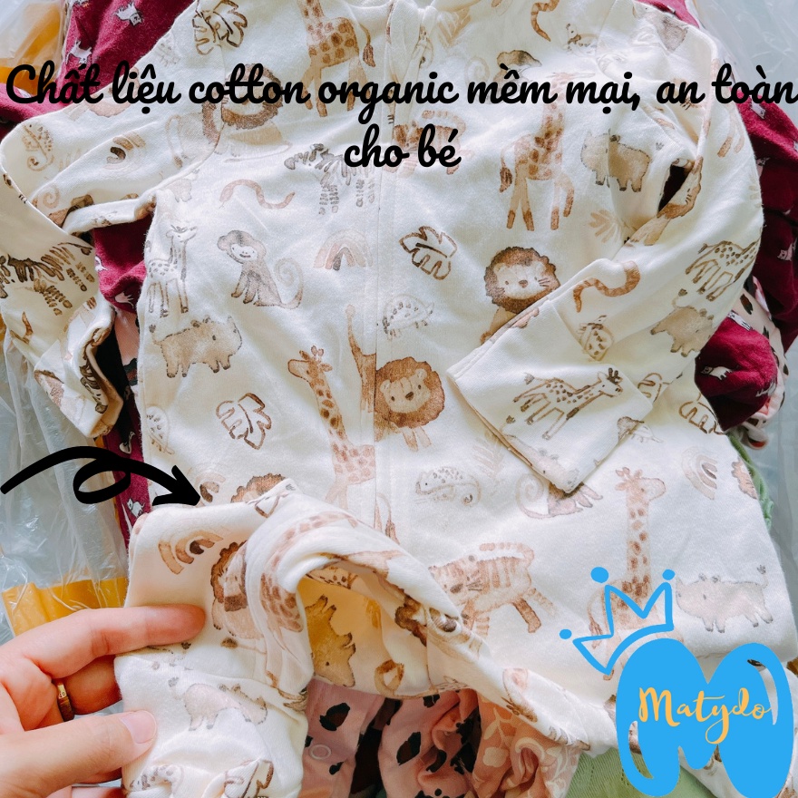 Body cho bé dài tay MATYDO sleepsuit phong cách Hàn cho trẻ sơ sinh bộ đồ liền thân từ 0 đến 12 tháng