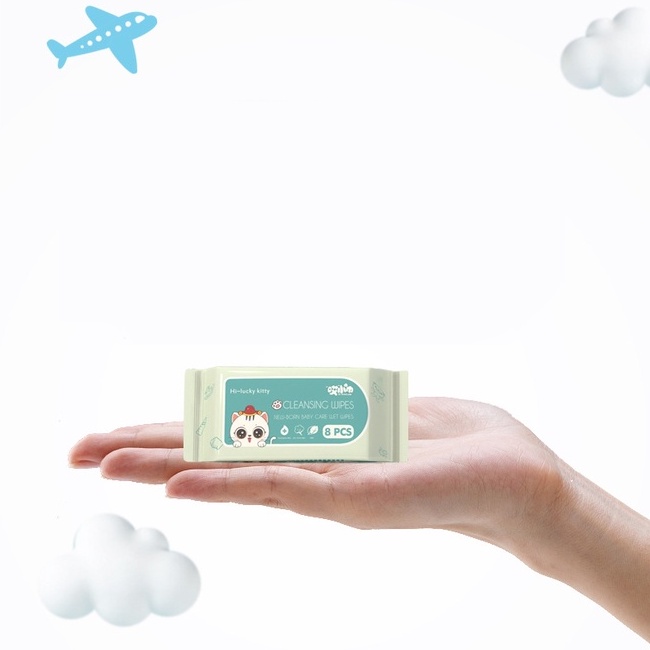 Khăn ướt mini nội địa trung gói 8 tờ - chọn hình